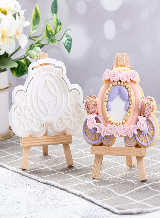 Flycalf Princess Carriage Cookie Cutter Biscuit Cutter Baking with 3D Stamper PLA Accessories Cutter Molds Gifts Decorative Party 3.5" Kitchen Cake Supplies - Image 5